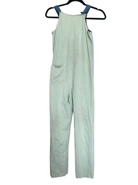 Pact Mint Green Overalls with Navy Straps